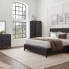 King Waterfall Panel Bed - Black - Image 4
