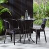 Yearn - 3 Piece Bistro Set With Table And 2 Chairs - Black - Image 8
