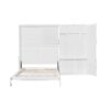 Queen Size Murphy Wall Bed With Closet, Space Saving Design - White - Image 7