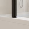 Aluminum Alloy Shower Doors With Rotation Shaft And 6Mm Tempered Glass - Matte Black - Image 12