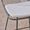 Yearning - Iron Counter Stool With Water Resistant Cushion - Black / Ivory - Image 9