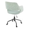 Margarite - Contemporary Adjustable Office Chair - Black / Light Green - Image 3