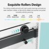 Frameless Double Sliding Soft-Close Shower Door In Matte, 3 / 8" (10Mm) Thick SGCC Tempered Glass Door - Black - Image 5