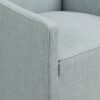 Upholstered Dining Arm Chair With Casters Woven - Light Gray Blue - Image 9
