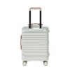 20" Carry On Luggage Lightweight Suitcase Tsa Lock USB Port Luggage Wheel Lock Artificial Leather Top Handle Spinner Wheels - Creamy White - Image 12
