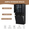 Stylish Bathroom Storage Cabinet With 2 Laundry Baskets And Drawer - Black - Image 10