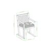 Contemporary 2 Piece Solid Wood Slat Back Patio Dining Chairs - Brown - Image 5