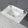 Elegant Vanity Top With Undermount Sink And Backsplash - White Carrara Marble - Image 13