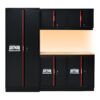 Steel Filing Cabinet With Compartments For Office Use, Storage, File Storage, Archives, And High And Low Cabinets - Black / Red - Image 4