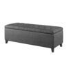 Tufted Top Soft Close Storage Bench Polyester - Charcoal - Image 5