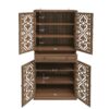 4 Door Cabinet With 1 Drawer, With 4 Adjustable Inner Shelves, Storage Cabinet - Image 5