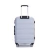 Hardshell Suitcase Spinner Wheels Pp Luggage Sets Lightweight Durable Suitcase With Tsa Lock, 3 Piece Set (20/24/28) - Silver - Image 4