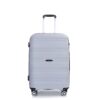 Hardshell Suitcase Spinner Wheels Pp Luggage Sets Lightweight Durable Suitcase With Tsa Lock, 3 Piece Set (20/24/28) - Silver - Image 7