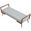 Cora - Mid-Century Modern Gray Bench - Gray - Image 9