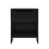 Modern Minimalist 1 Drawer Nightstand With Cubby - Black - Image 2