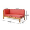 Brava - X Back Left Corner Bench - Red - Image 2