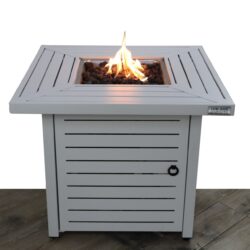Propane Fire Pit Table - Antique Gray White