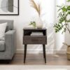 Contemporary Angled Nightstand - Slate Gray - Image 4