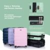 3 Piece Luggage Sets Pc Lightweight & Durable Expandable Suitcase With Two Hooks, Double Spinner Wheels, Tsa Lock, (21/25/29) - Light Green - Image 7