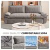 Queen Pull Out Sofa Bed, 3 In 1 Convertible Sleeper Sofa Multifunctional Velvet Loveseat Bed - Gray - Image 16