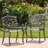 Cast Aluminum Dining Chair With Hand Crafted Details - Copper - Image 2