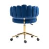 Modern Home Office Desk Chair With Adjustable Height And Swivel Wheels - Navy - Image 16
