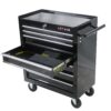 7 Drawers Multifunctional Tool Cart With Wheels - Black - Image 5