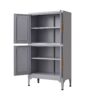 Metal Kitchen Storage Cabinet, Kitchen Pantry Storage Cabinet With Doors And Shelves, Storage Cabinet With Adjustable Leveling Foot For Kitchen, Living Room And Dining Room - Gray - Image 21