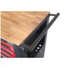 4 Drawers Multifunctional Tool Cart With Wheels And Wooden Top - Black / Red - Image 8
