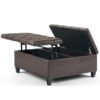 Harrison - Coffee Table Storage Ottoman - Distressed Brown - Image 3