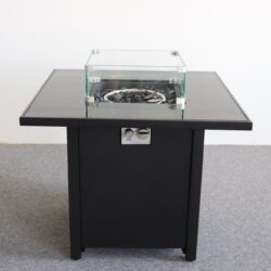 Powder Coated Fire Pit With Top - Black