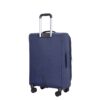 5 Piece Set (18/23/27/Travelbag /Toiletry Bag), Softshell Suitcase Spinner Wheels Terylene Polyester Luggage Sets Carry On Suitcase Luggage Lightweight Durable Suitcase - Blue - Image 8