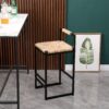 Water Hyacinth Woven Bar Stools With Back Support, Counter Height Dining Chairs (Set of 2) - Natural - Image 5