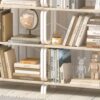 Vintage Industrial Style 5 Tier Large Bookshelf - White - Image 6