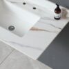 Vanity Top, Sintered Stone - Carrara White With Veins - Image 6