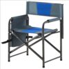 Padded Folding Outdoor Chair With Storage Pockets, Lightweight Oversized Directors Chair For Indoor, Outdoor Camping, Picnics And Fishing - Blue / Gray - Image 19