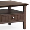 Acadian - Coffee Table With Drawer - Brown - Image 4