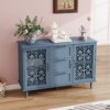 2 Door 3 Drawer Cabinet, American Furniture, Suitable For Bedroom, Living Room, Study - Blue - Image 5