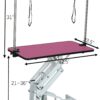 Hydraulic Pet Grooming Table With"H" Arm - Pink - Image 2