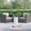 Comfort - Ready Patio Chair With Cushions Ideal For Outdoor Relaxation - Espresso / Gray - Image 4