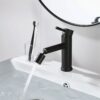 2 Mode Bathroom Faucet With 360 Degree Rotating Aerator For Sink - Matte Black - Image 2