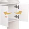 Versatile Kids Bookshelf With House-Shaped Design Multifunctional Storage, Durable - White - Image 13