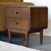 Alexa - Mid-Century Modern Style Night Stand - Brown - Image 10