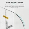Frameless Folding Pivot Bathtub Door With Clear Tempered Glass - Brushed Gold - Image 7