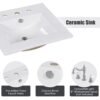 20" Bathroom Vanity With Sink, Bathroom Cabinet With A Door, Door Shelf Storage And Adiustable Foot Pads, A Drawer - Gray - Image 6