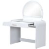 Makeup Vanity Table With Mirror Touch Screen Lighted Mirror, Dressing Table With Drawer For Bedroom - White - Image 13