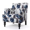 Club Chair With Tapered Birch Wood Legs - Multicolor - Image 6