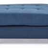 Stylish Contemporary Ottoman - Navy Blue - Image 4