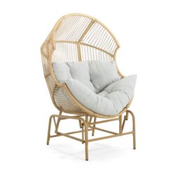 Palos - Outdoor Wicker Glider Chair - Light Brown