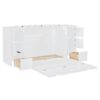 Full Size Murphy Bed With Drawers, Cabinets And USB Ports - White - Image 2